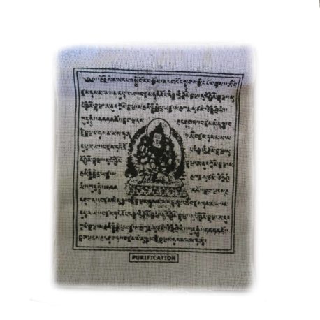Drapeaux de prières bouddhistes tibétains - (0) Coton - Noir - 2353 - Blanc Purification 