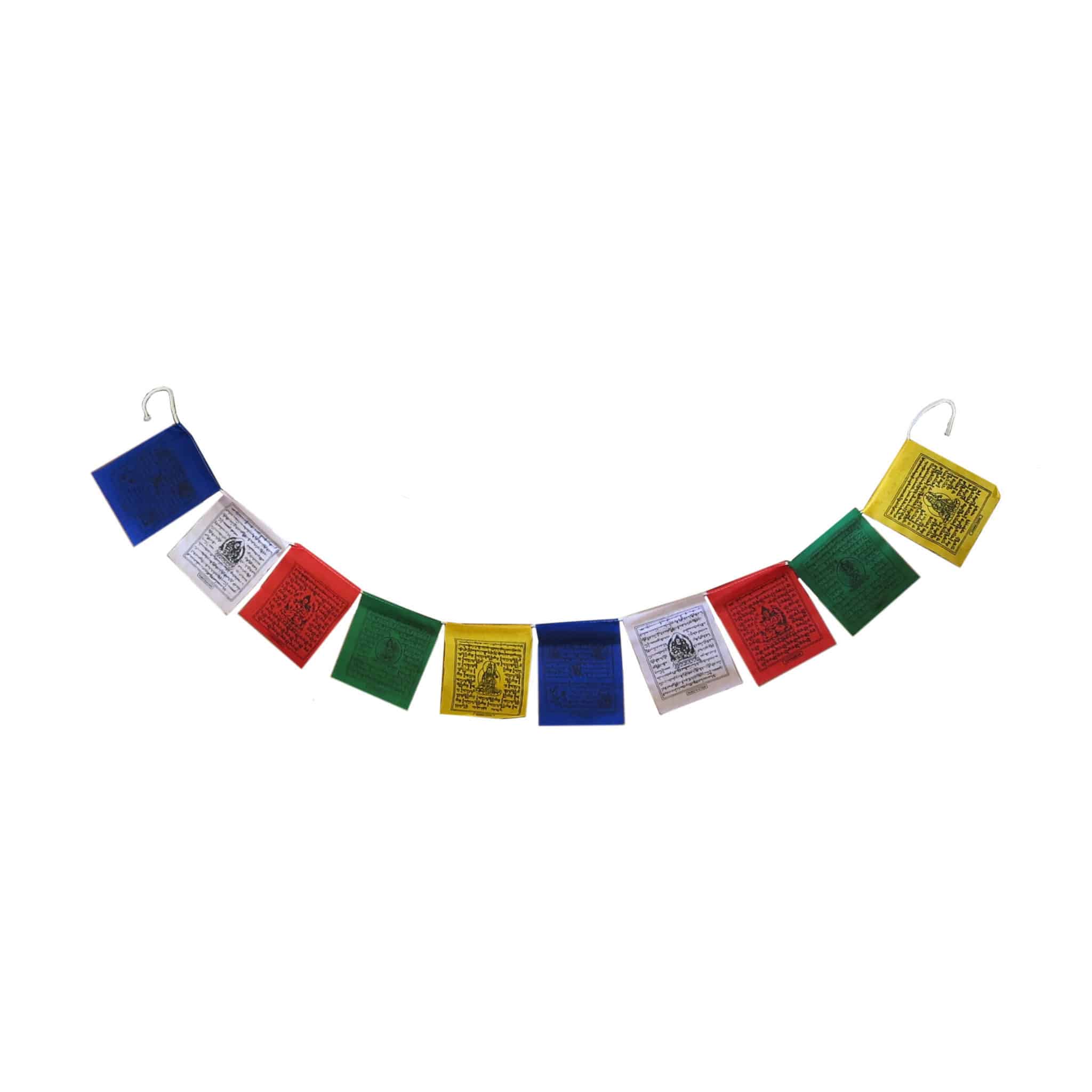Drapeau de prières tibétain XXS Coton Encre noir 7,5cm9cm100cm