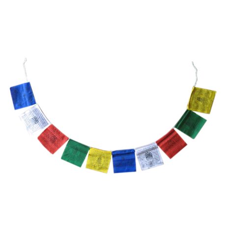 Drapeaux de prières bouddhistes tibétains - (A) Coton - Noir - 4063 Ouvert