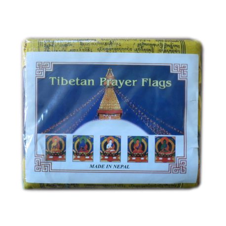 Drapeaux de prières bouddhistes tibétains - (C) Coton - Noir - 4067 Paquet 5pcs