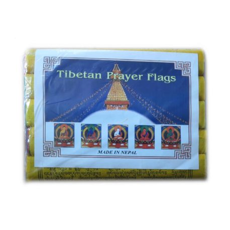 Drapeaux de prières bouddhistes tibétains - (D) Coton - Noir - 4068 Paquet 5pcs