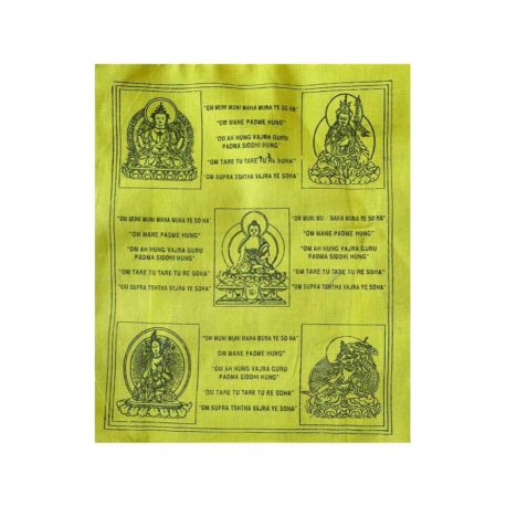 Anglais-(C)-4086-1-Jaune-Drapeaux-de-prières-bouddhistes-tibétains