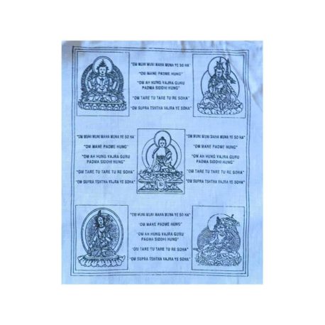 Anglais-(C)-4086-4-Blanc-Drapeaux-de-prières-bouddhistes-tibétains