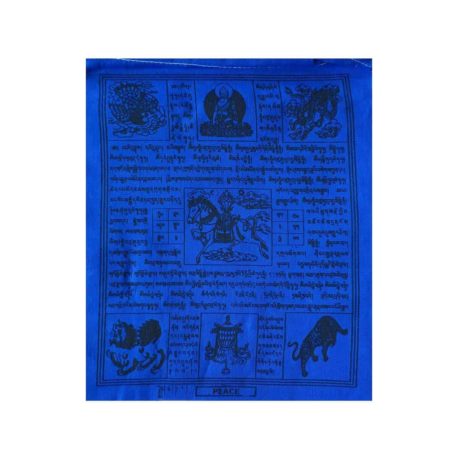 (C)-4078-5-Bleu-Drapeaux-de-prières-bouddhistes-tibétains