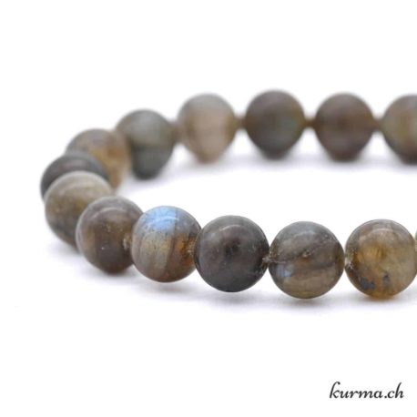 Bracelet Labradorite 10mm C - Nº12882.180-1 disponible dans la boutique en ligne Kûrma. Votre magasin de pierre et minéraux en suisse