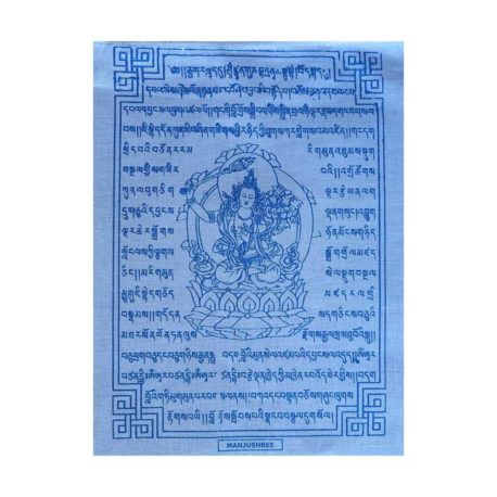 (C)-Manjushree-4083-4-Blanc-Drapeaux-de-prières-bouddhistes-tibétains