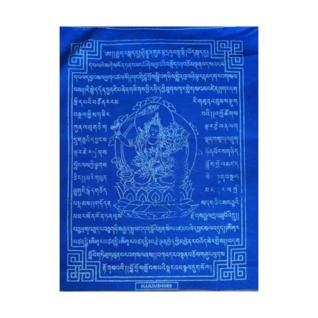 (C)-Manjushree-4083-5-Bleu-Drapeaux-de-prières-bouddhistes-tibétains