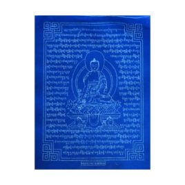 Drapeaux de prières (C) 4082 - Divinité - Bouddha de médecine - 20cm-23cm-210cm • C Medicine Buddha 4082 5 Bleu Drapeaux de prières bouddhistes tibétains Drapeaux de prières Bouddha médecine