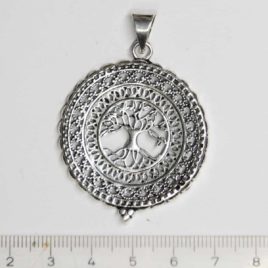 Arbre de vie - Pendentif en Laiton Argentée - N°6755 • Pendentif Laiton N°6755 Arbre de vie - Pendentif en Laiton Argentée - N°6755