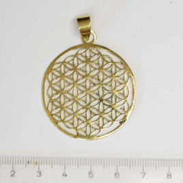 Fleur de vie 3,7cm - Pendentif en Laiton - N°6760 • Pendentif Laiton N°6760 Fleur de vie 3,7cm - Pendentif en Laiton - N°6760