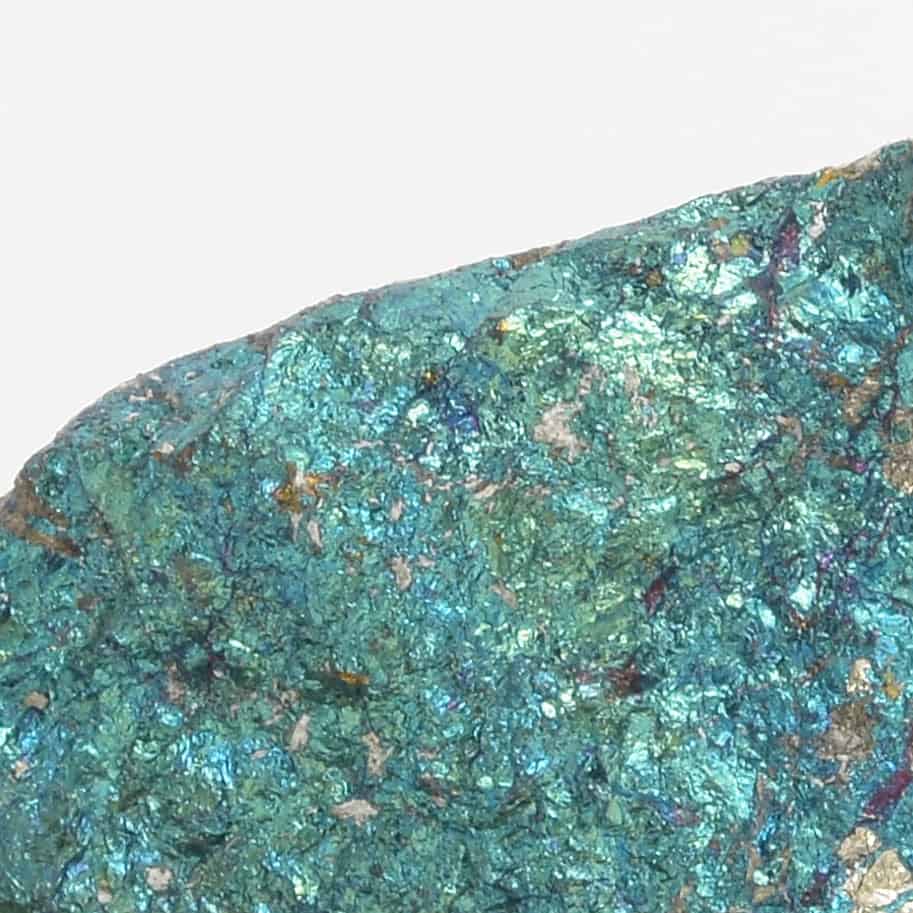 Lithothérapie et confinement guide pratique et vidéo • Chalcopyrite N°5177.1 55gr 5x3x3cm 6 Chalcopyrite brute, turquoise