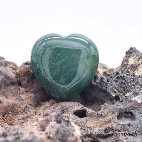 Coeur 2 cm - Agate Mousse - Nº14236-3 disponible dans la boutique en ligne Kûrma. Votre magasin de pierre et minéraux en suisse