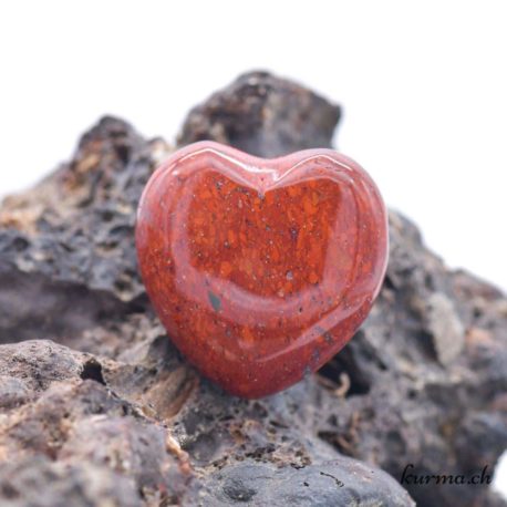 Coeur 2 cm - Jaspe Rouge - Nº14239-2 disponible dans la boutique en ligne Kûrma. Votre magasin de pierre et minéraux en suisse