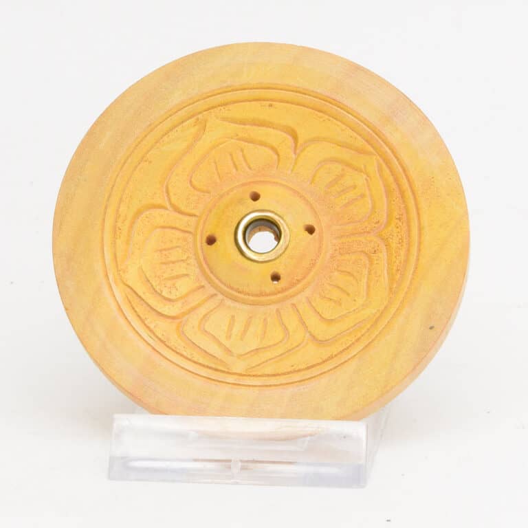 Porte-encens En Bois Sculpté Avec Fleur De Lotus – Décoration Et Bien-être