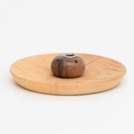 Porte-encens en bois – Bicolore boule – 7cm – N°6126.1