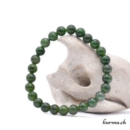 Bracelet Jade du Canada 8-8.5mm – Foncée – N°15540