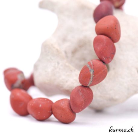 Acheter Bracelet Jaspe Rouge Mat - Nuggets - N°15348-3 dans la boutique en ligne Kûrma. Spécialisé dans des pierres de qualité directement importer depuis les artisans lapidaires.