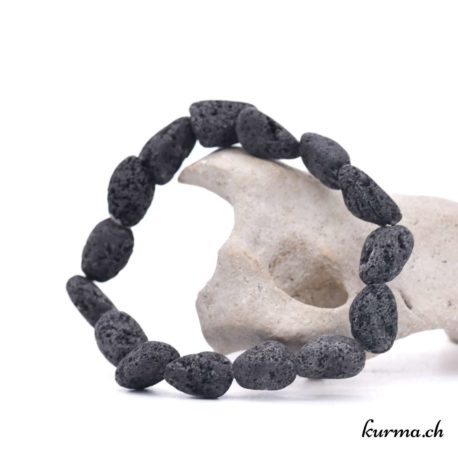 Acheter Bracelet Lave Mat - Nuggets - N°15350-1 dans la boutique en ligne Kûrma. Spécialisé dans des pierres de qualité directement importer depuis les artisans lapidaires.