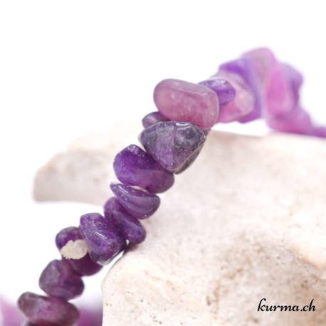 Acheter Bracelet Lépidoaloite - Nuggets - N°15330-3 dans la boutique en ligne Kûrma. Spécialisé dans des pierres de qualité directement importer depuis les artisans lapidaires.