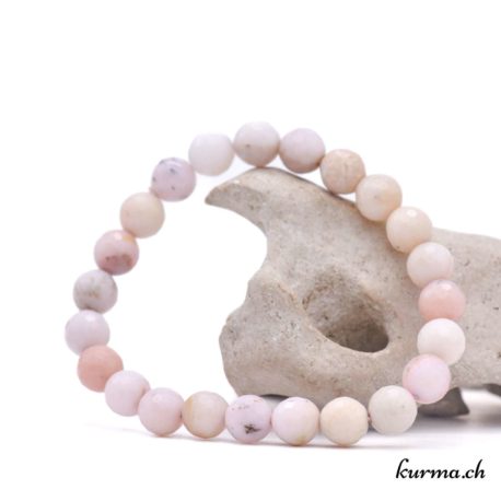 Acheter Bracelet Opale des Andes Rose Facette 8mm - N°15314-1 dans la boutique en ligne Kûrma. Spécialisé dans des pierres de qualité directement importer depuis les artisans lapidaires.