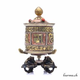 Moulin à prières tibétain table – 14cm – N°180.1