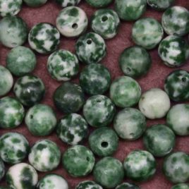 Agate arborisée – Perles 6.5-7mm – N°7590