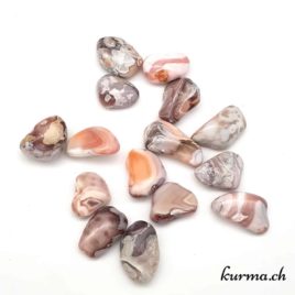 Agate du Botswana Rose - Pierre roulée 2.5cm à 3.5cm - N°7508.1 • Agate du Botswana Pierre roulee 7508.1 4 Agate du Botswana Rose – Pierre roulée 2.5cm à 3.5cm – N°7508.1