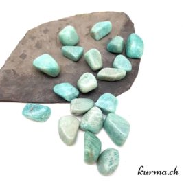 Amazonite de Madagascar - Pierre roulée 2.5cm à 3cm - N°7464.1 • Amazonite Pierre roulee 7464.1 1 Amazonite de Madagascar – Pierre roulée 2.5cm à 3cm – N°7464.1