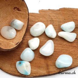 Calcite Bleue - Pierre roulée 3cm à 3.5cm - N°8688.1 • Calcite bleue Pierre roulee 8688 04 Calcite Bleue – Pierre roulée 3cm à 3.5cm – N°8688.1