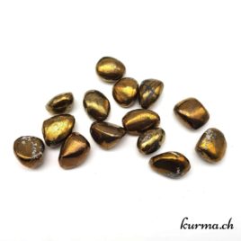 Chalcopyrite - Pierre roulée 2.5cm à 3cm - N°8697.1 • Chalcopyrite Pierre roulee 8697 4 Chalcopyrite – Pierre roulée 2.5cm à 3cm – N°8697.1