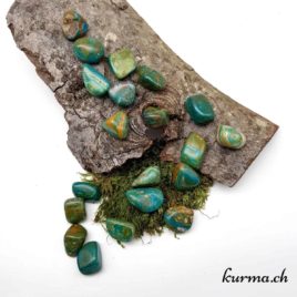 Chrysocolle Opaline - Pierre roulée 2.5cm à 3.5cm - N°7739.1 • Chrysocolle Opaline Pierre roulee 7739 1 Chrysocolle Opaline – Pierre roulée 2.5cm à 3.5cm – N°7739.1