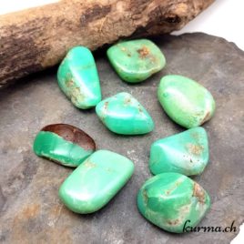 Chrysoprase - Pierre roulée 2.5cm à 3cm - N°7741.1 • Chrysoprase Pierre roulee 7741 1 Chrysoprase – Pierre roulée 2.5cm à 3cm – N°7741.1