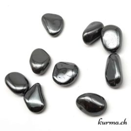Hématite - Pierre roulée 2.5cm à 3.5cm - N°5489.1 • Hematite Pierre roulee 5489 02 Hématite – Pierre roulée 2.5cm à 3.5cm – N°5489.1