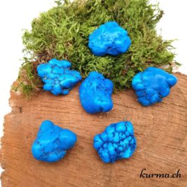 Magnésite Bleue ''Turquénite'' - Pierre roulée 3cm à 3.5cm - N°6957.1 • Magnesite bleue Turquenite Pierre roulee 6957 04 Magnésite Bleue ”Turquénite” – Pierre roulée 3cm à 3.5cm – N°6957.1