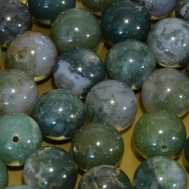 Agate Mousse - Perles 10-10.5mm - 35 pcs - N°8108 • Pierre Ligne Ronde N°6045 Agate Mousse 10mm 2 Agate Mousse – Perles 10-10.5mm – 35 pcs – N°8108