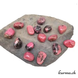 Rhodonite de Tanzanie - Pierre roulée 2cm à 3cm - N°7381.1 • Rhodonite Pierre roulee 7381.1 1 Rhodonite de Tanzanie – Pierre roulée 2cm à 3cm – N°7381.1