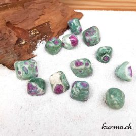 Rubis-Fuchsite - Pierre roulée 2cm à 2.5cm - N°5971.1 • Rubis fuchsite Pierre roulee 5971.1 4 Rubis-Fuchsite – Pierre roulée 2cm à 2.5cm – N°5971.1