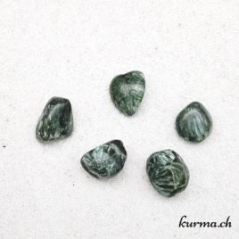 Séraphinite / Serpentine Clinochlore  – Pierre roulée 2.5cm à 3cm – N°7550.1