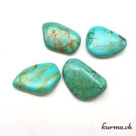 Turquoise d’Arizona - Pierre roulée 3.5cm à 4.5cm - N°8658.1 • Turquoise Pierre roulee 8658 03 Turquoise d’Arizona – Pierre roulée 3.5cm à 4.5cm – N°8658.1
