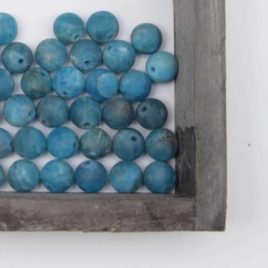 perles apatite bleue mate 8mm