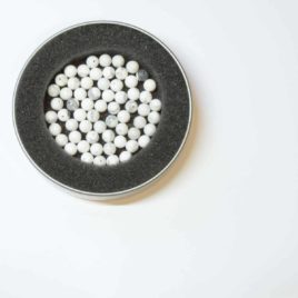 Magnésite "Howlite" - Perles 8-8.5mm - 45 pcs - N°5593 • Howlite perles 8 8.5mm 5593 1 Magnésite “Howlite” – Perles 8-8.5mm – 45 pcs – N°5593