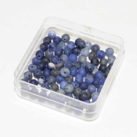 Sodalite Mate - Perles 4.5mm - N°7621 • Pierre Ligne Ronde N°7621 Sodalite Mat 45mm 1 Perles sodalite mate 4mm