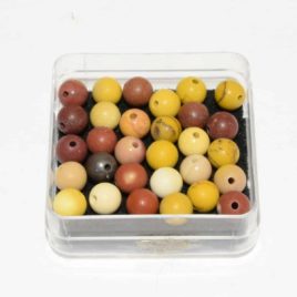 Mookaïte Matte - Perles 6-6.5mm - N°7647 • Pierre Ligne Ronde N°7647 Mookaïte Mat 65mm 1 Perle Jaspe Mookaïte