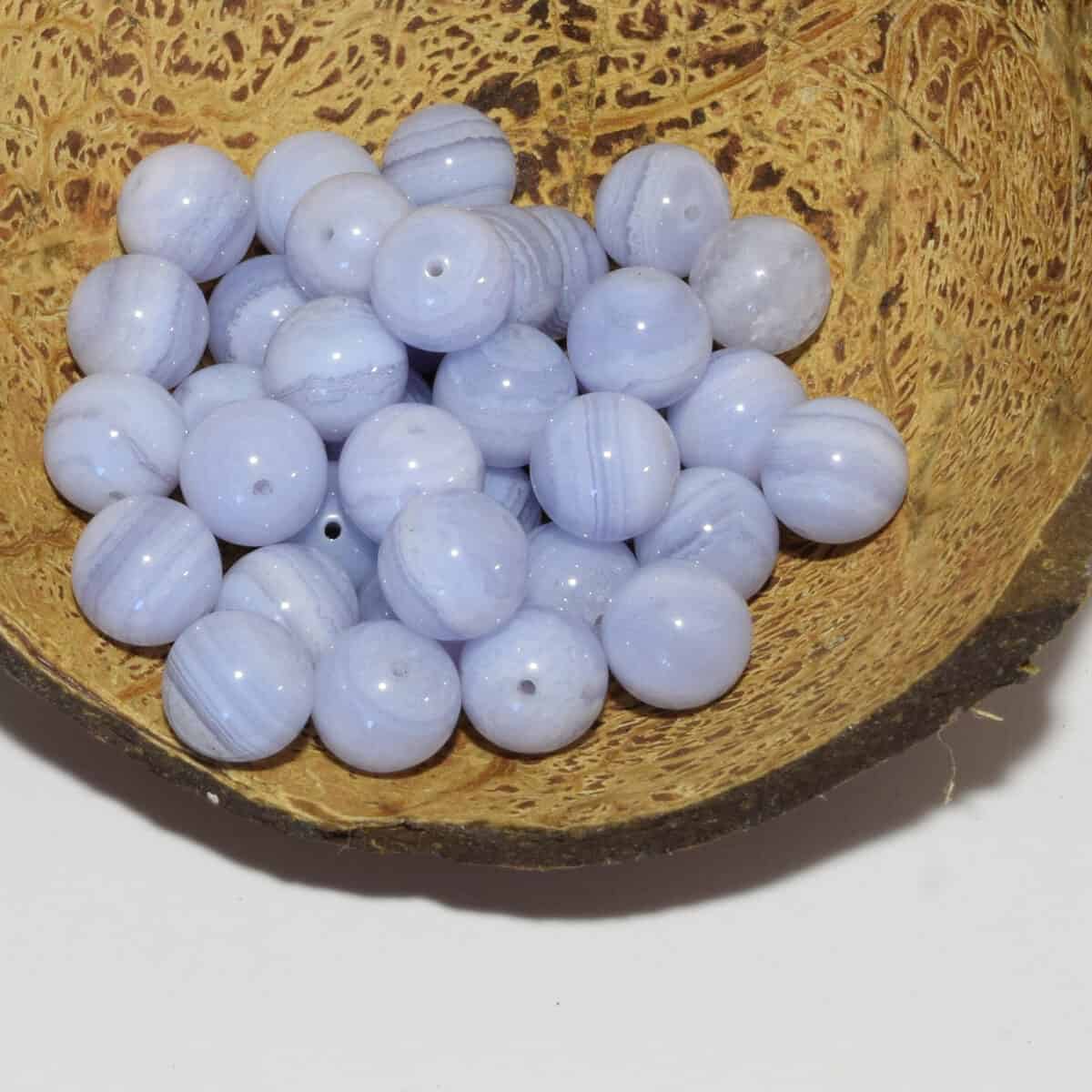 Calcédoine Bleue - Bijoux/Bracelets - lithosud-fr
