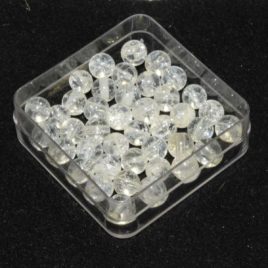 Cristal de roche Iris - Perles 5-5,5mm - N°8814 • Pierre Ligne Ronde N°7680 Quartz Cristal de roche Iris 6mm pt 1 Cristal de roche Iris – Perles 5-5,5mm – N°8814