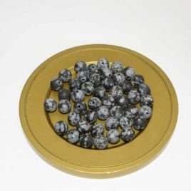 Obsidienne flocon de neige Mate – Perles 8-8.5mm – 48pcs – N°7660