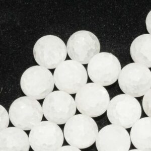 Perles Cristal de roche iris mat 10mm