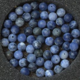 Sodalite Mate - Perles 6.5mm - N°7622 • Sodalite Mat 65mm 5730 2 perles achat sodalite