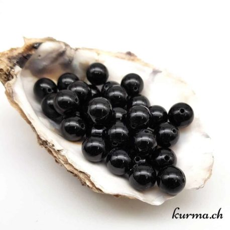 Perles tourmaline noire 10mm