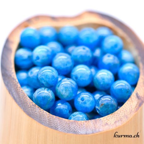 Perles Apatite bleue 6mm